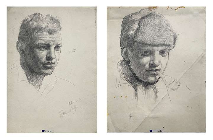 Two portrait studies of Howard Somervell